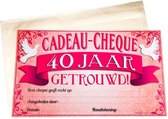 cadeaucheque 40 Getrouwd 34,5 cm papier roze