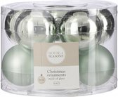 kerstballen 6 cm glas mintgroen 10 stuks