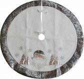 boomkleed Santa 90 cm polykatoen wit/zilver