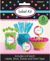 labelkit 6 stuks multicolor