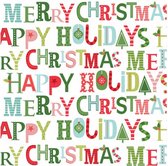 servetten Kerstmis 3-laags 33 x 33 cm tissue 20 stuks
