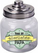 voorraadpot 800 ml Papa glas transparant