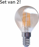 Set van 2 LED LAMP - E14 - GOUD - 1.6W - 2200K
