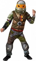 kostuum Ninja Turtle jongens polyester bruin mt 98/104