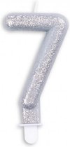 cijferkaars '7' 4,4 x 7 x 1,2 cm wax zilver