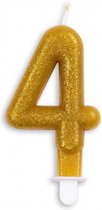cijferkaars '4' 4,4 x 7 x 1,2 cm wax goud