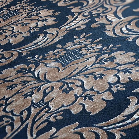 BAROK ORNAMENTEN BEHANG - Beige Blauw Creme Metallic - AS Creation Paradise Garden