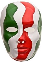 verkleedmasker Italy groen/wit/rood one-size