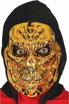 verkleedmasker skelet goud one-size