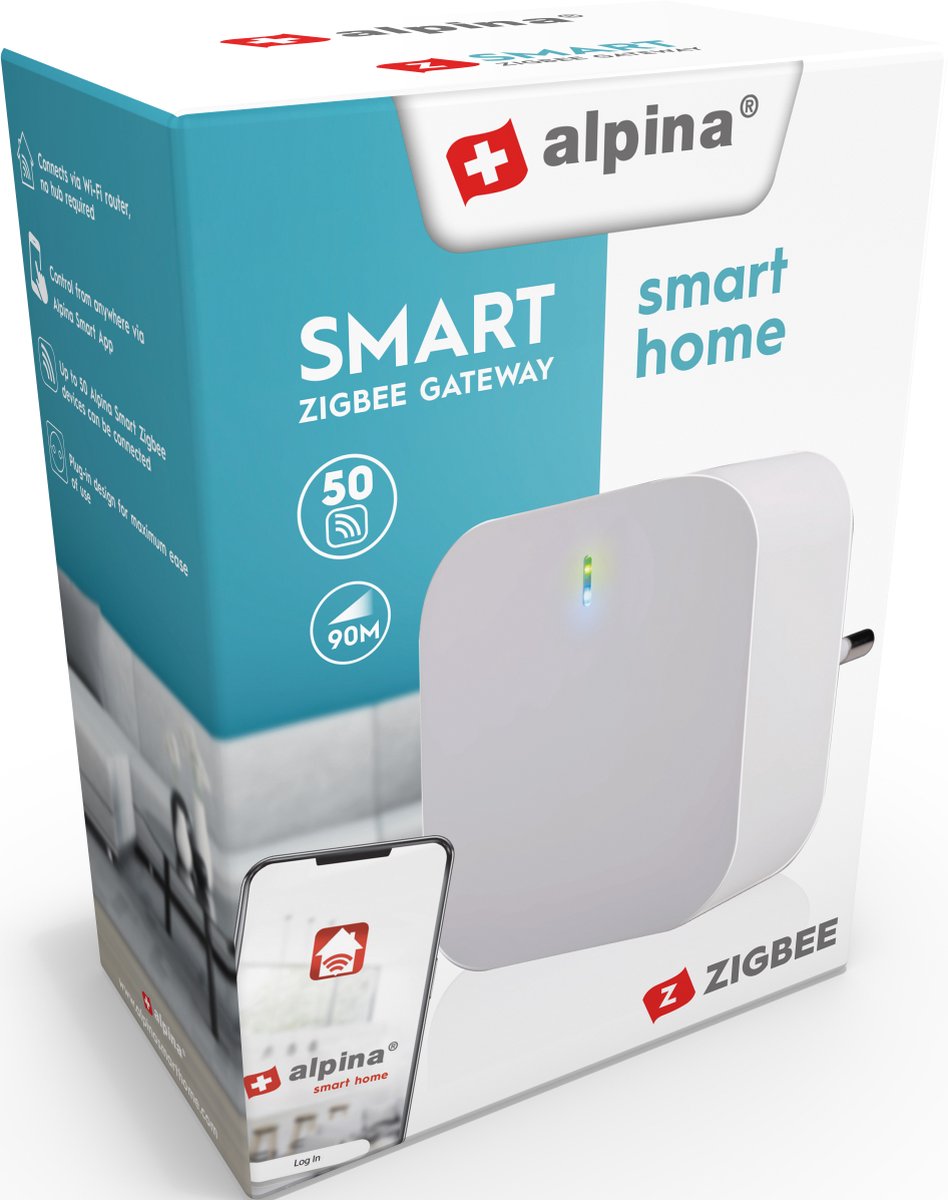 atmosfeer afstuderen vloot alpina Smart Home - Smart Zigbee Gateway - 230V - Verbind tot 50 Smart  Apparaten -... | bol.com