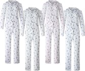 dames pyjama Fine woman katoen en polyester gebloemd paars M