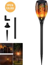 Windlicht-IP65 Waterdichte Vlam Lamp -Solar Light-12LED-1PC