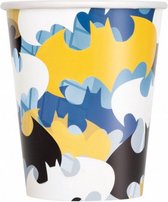 feestbekers Batman 250 ml karton geel 8 stuks