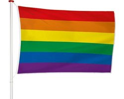 Regenboog Vlag 70x100cm - LGBT Gay Pride Vlag - Rainbow Flag - Regenboogvlag - Regenboog Decoratie
