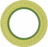 feestborden Rice 22 cm groen/wit 10 stuks