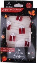 kerstverlichting pakje led 2,2 meter rood/wit