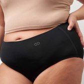 Moodies menstruatie & incontinentie ondergoed - Seamless High Waist Hiphugger - heavy kruisje - zwart - maat XXL - period underwear
