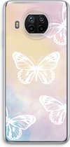 Case Company® - Xiaomi Mi 10T Lite hoesje - White butterfly - Soft Cover Telefoonhoesje - Bescherming aan alle Kanten en Schermrand