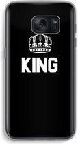 Case Company® - Samsung Galaxy S7 hoesje - King zwart - Soft Cover Telefoonhoesje - Bescherming aan alle Kanten en Schermrand