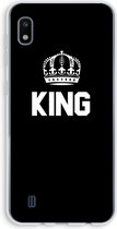 Case Company® - Samsung Galaxy A10 hoesje - King zwart - Soft Cover Telefoonhoesje - Bescherming aan alle Kanten en Schermrand