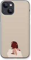 Case Company® - iPhone 13 mini hoesje - I drink wine - Soft Cover Telefoonhoesje - Bescherming aan alle Kanten en Schermrand