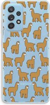 Case Company® - Samsung Galaxy A73 hoesje - Alpacas - Soft Cover Telefoonhoesje - Bescherming aan alle Kanten en Schermrand