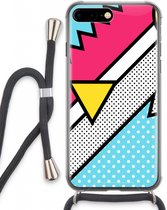 Case Company® - iPhone 8 Plus hoesje met Koord - Pop Art #3 - Telefoonhoesje met Zwart Koord - Extra Bescherming aan alle Kanten en Over de Schermrand