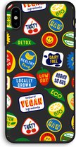 Case Company® - iPhone X hoesje - Fruitsticker - Biologisch Afbreekbaar Telefoonhoesje - Bescherming alle Kanten en Schermrand