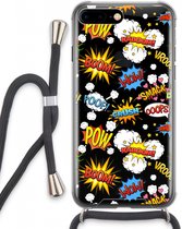 Case Company® - iPhone 8 Plus hoesje met Koord - Pow Smack - Telefoonhoesje met Zwart Koord - Extra Bescherming aan alle Kanten en Over de Schermrand