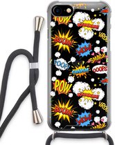 Case Company® - iPhone SE 2020 hoesje met Koord - Pow Smack - Telefoonhoesje met Zwart Koord - Extra Bescherming aan alle Kanten en Over de Schermrand