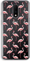 Case Company® - OnePlus 7 hoesje - Flamingo - Soft Cover Telefoonhoesje - Bescherming aan alle Kanten en Schermrand
