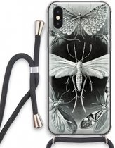 Case Company® - iPhone XS hoesje met Koord - Haeckel Tineida - Telefoonhoesje met Zwart Koord - Extra Bescherming aan alle Kanten en Over de Schermrand