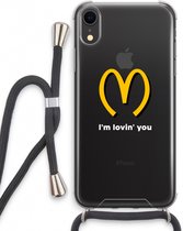 Case Company® - iPhone XR hoesje met Koord - I'm lovin' you - Telefoonhoesje met Zwart Koord - Extra Bescherming aan alle Kanten en Over de Schermrand