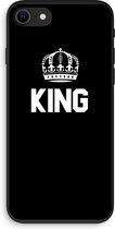 Case Company® - iPhone 8 hoesje - King zwart - Biologisch Afbreekbaar Telefoonhoesje - Bescherming alle Kanten en Schermrand