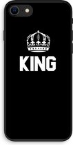 Case Company® - iPhone SE 2020 hoesje - King zwart - Biologisch Afbreekbaar Telefoonhoesje - Bescherming alle Kanten en Schermrand