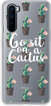 Case Company® - OnePlus Nord hoesje - Cactus quote - Soft Cover Telefoonhoesje - Bescherming aan alle Kanten en Schermrand