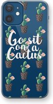 Case Company® - iPhone 12 hoesje - Cactus quote - Soft Cover Telefoonhoesje - Bescherming aan alle Kanten en Schermrand