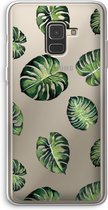 Case Company® - Samsung Galaxy A8 (2018) hoesje - Tropische bladeren - Soft Cover Telefoonhoesje - Bescherming aan alle Kanten en Schermrand