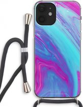 Case Company® - iPhone 12 hoesje met Koord - Zweverige regenboog - Telefoonhoesje met Zwart Koord - Extra Bescherming aan alle Kanten en Over de Schermrand