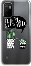 Case Company® - Xiaomi Poco M3 Pro 5G hoesje - Hey you cactus - Soft Cover Telefoonhoesje - Bescherming aan alle Kanten en Schermrand