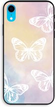 Case Company® - iPhone XR hoesje - White butterfly - Biologisch Afbreekbaar Telefoonhoesje - Bescherming alle Kanten en Schermrand