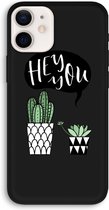 Case Company® - iPhone 12 hoesje - Hey you cactus - Biologisch Afbreekbaar Telefoonhoesje - Bescherming alle Kanten en Schermrand