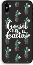 Case Company® - iPhone XS hoesje - Cactus quote - Biologisch Afbreekbaar Telefoonhoesje - Bescherming alle Kanten en Schermrand