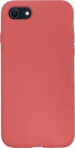 BMAX Siliconen hard case hoesje voor iPhone SE 2022 - Hard cover - Beschermhoesje - Telefoonhoesje - Apple - Telefoonbescherming - Back cover - Backcover - Roze