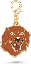 Halsband Hanger-Huisdier Sierraden - Huisdier Jewellery - Charm Badel Hanger - Golden Rood