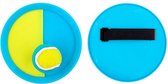 Vangspel Kleefbal spel - Neon Blauw / Neon Geel - Kunststof / Klittenband - Vanaf 3 jaar - Spel - Speelgoed - Zomerspel - Cadeau