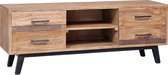 Tv meubel 120x30x45 cm massief teakhout