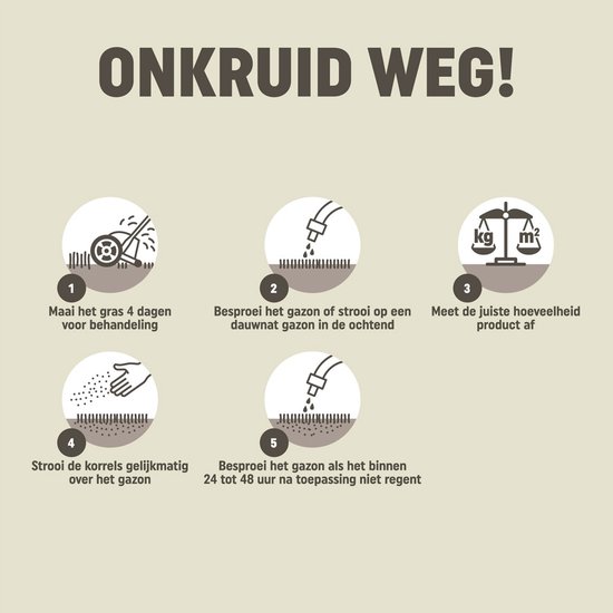 Pokon Onkruid Weg! - 5kg - Onkruidverdelger - Geschikt voor 250m² - Onkruidbestrijder van Merkloos	 — afbeelding 3