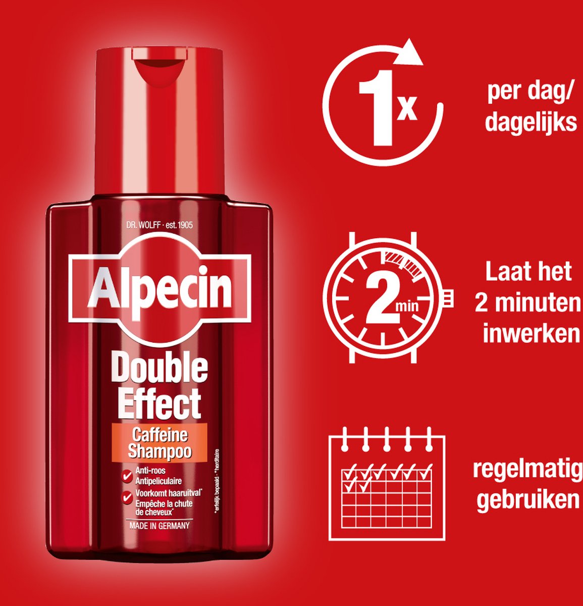 Alpecin Double Effect 200ml | Anti roos en natuurlijke haargroei shampoo |  Voorkomt en... | bol.com