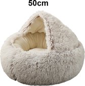 Kattenmand Beige - Dierenkussen - Kattenbed - 50 Cm - Kattenkussen - Hondenmand - Mand Huisdieren - Slaapmand - Ultra Zacht - Puppy's